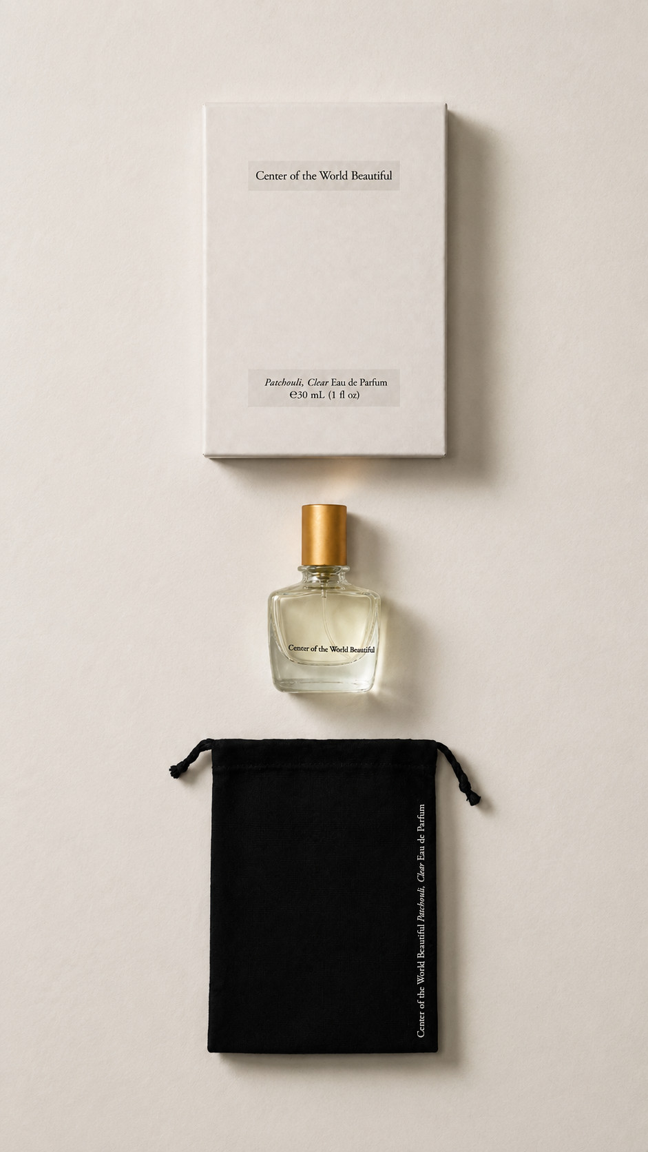 Patchouli, Clear Eau de Parfum bottle